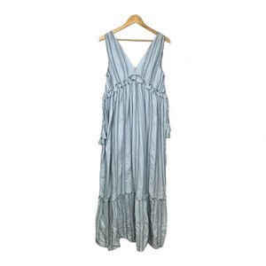 True Craft Boho Sleeveless V-Neck‎ Tassel Detail Maxi Dress Women Size Medium